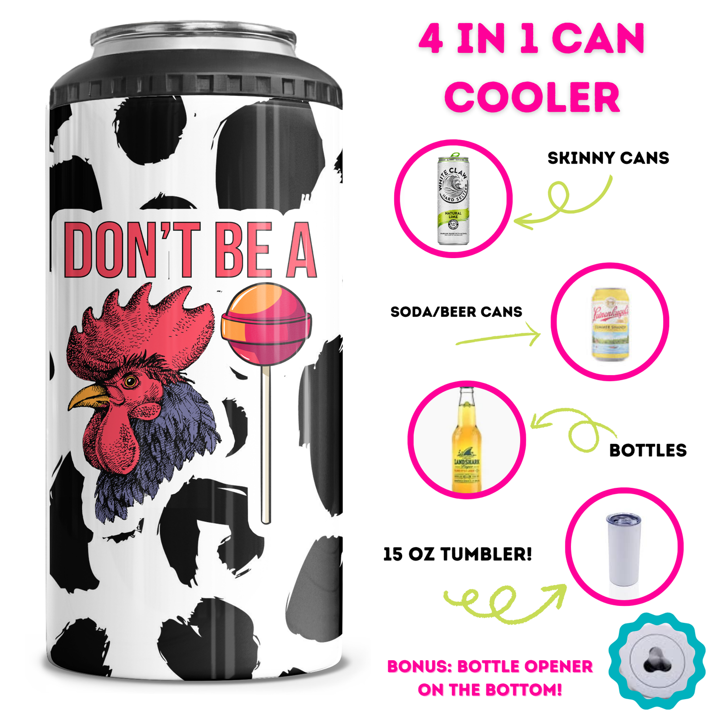 Don't Be A Cocksucker 4 in 1 Can Cooler