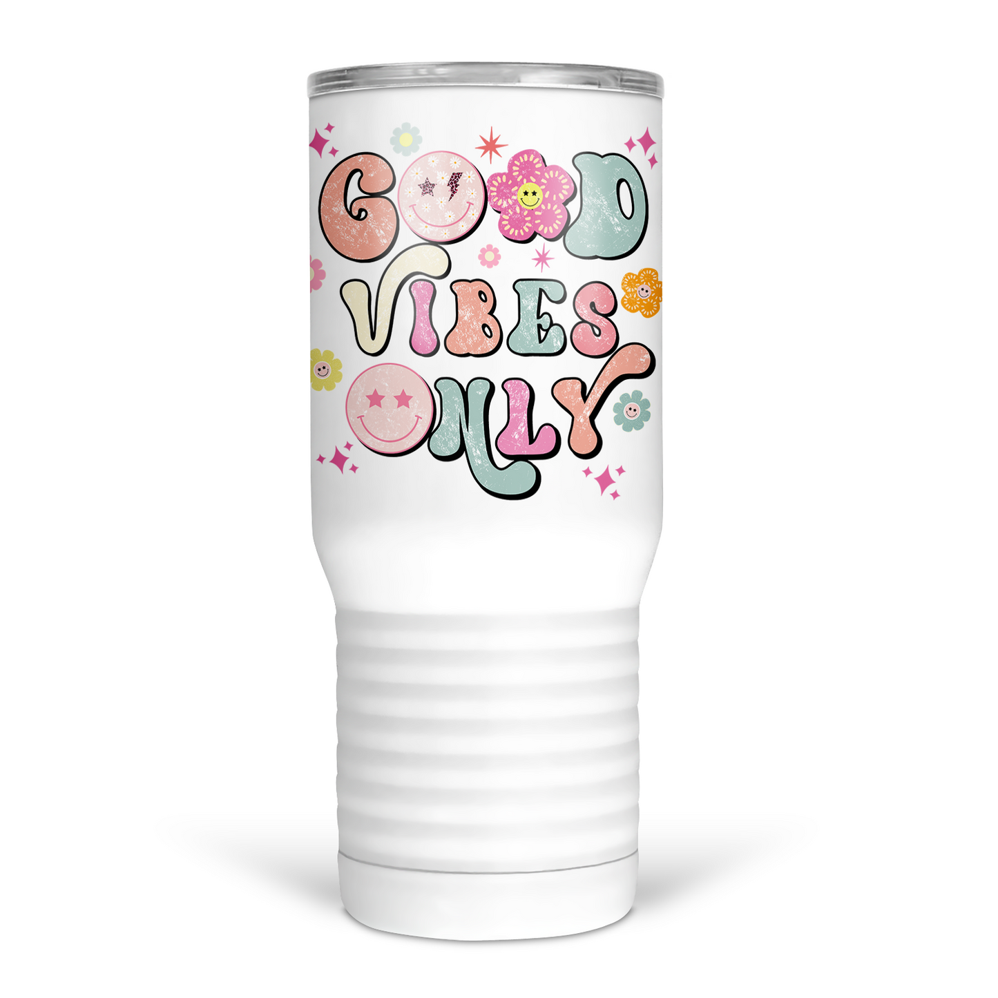 Good Vibes Only 20 Oz Travel Tumbler