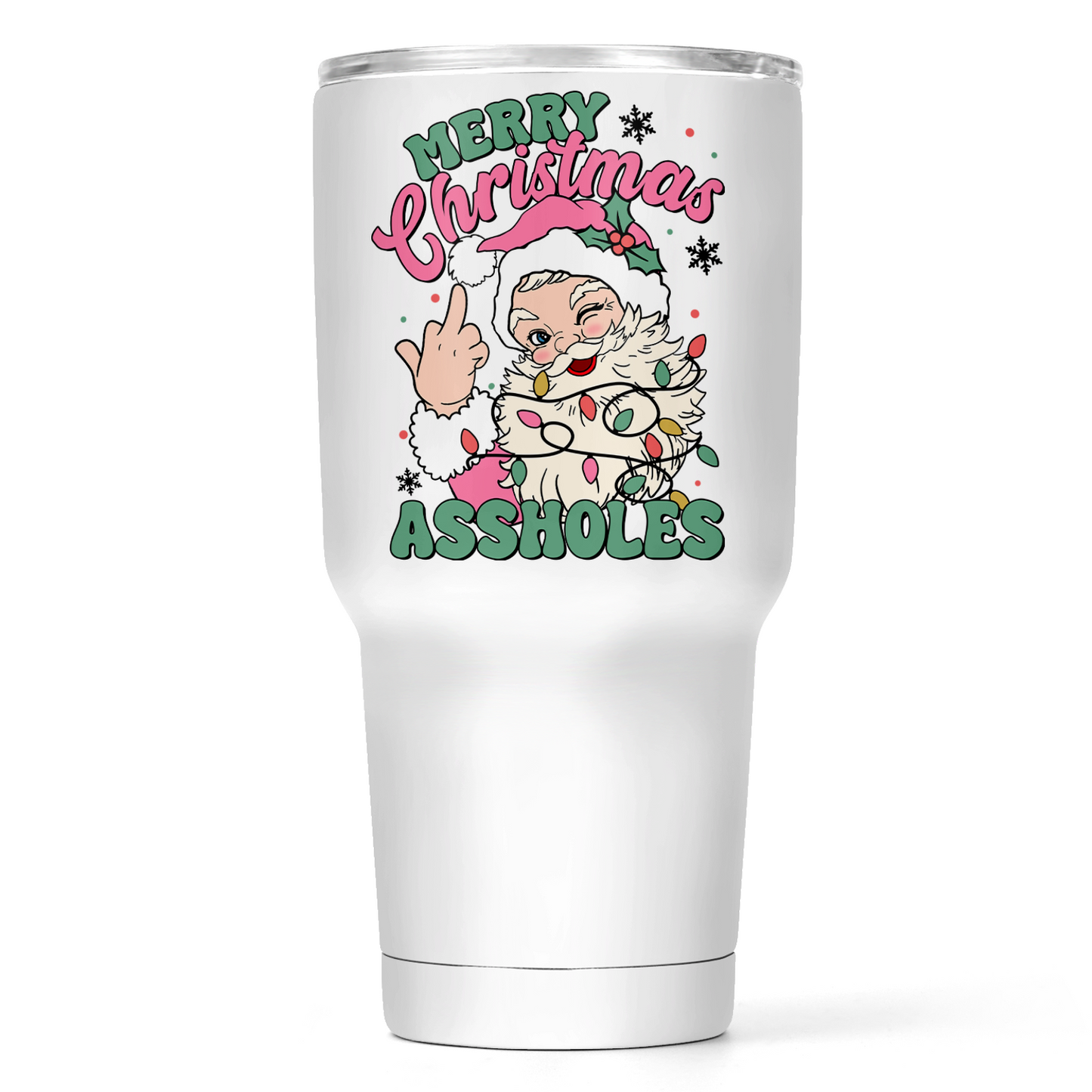 Merry Christmas Assholes Tumbler