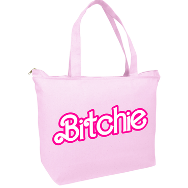 Bitchie Zippered Tote Bag