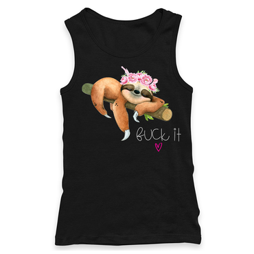 Fuck It Sloth Racerback Tank