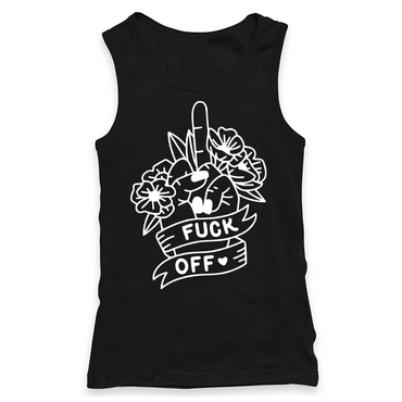 Fuck Off Floral Racerback Tank