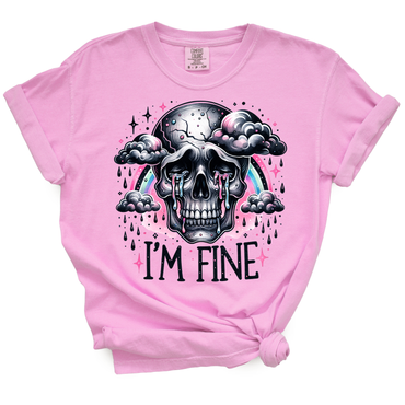 I'm Fine Skull TShirt