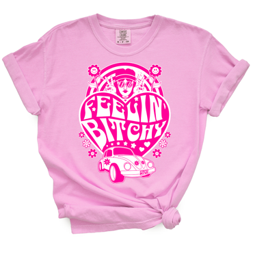Feelin' Bitchy Neon Pink Print TShirt