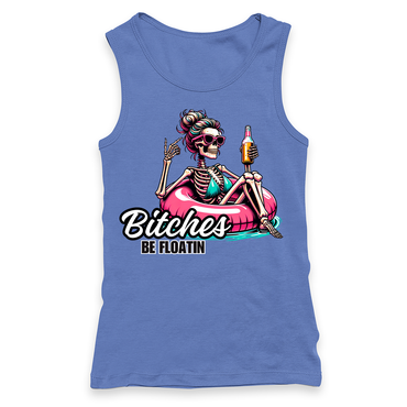 Bitches Be Floating Racerback Tank