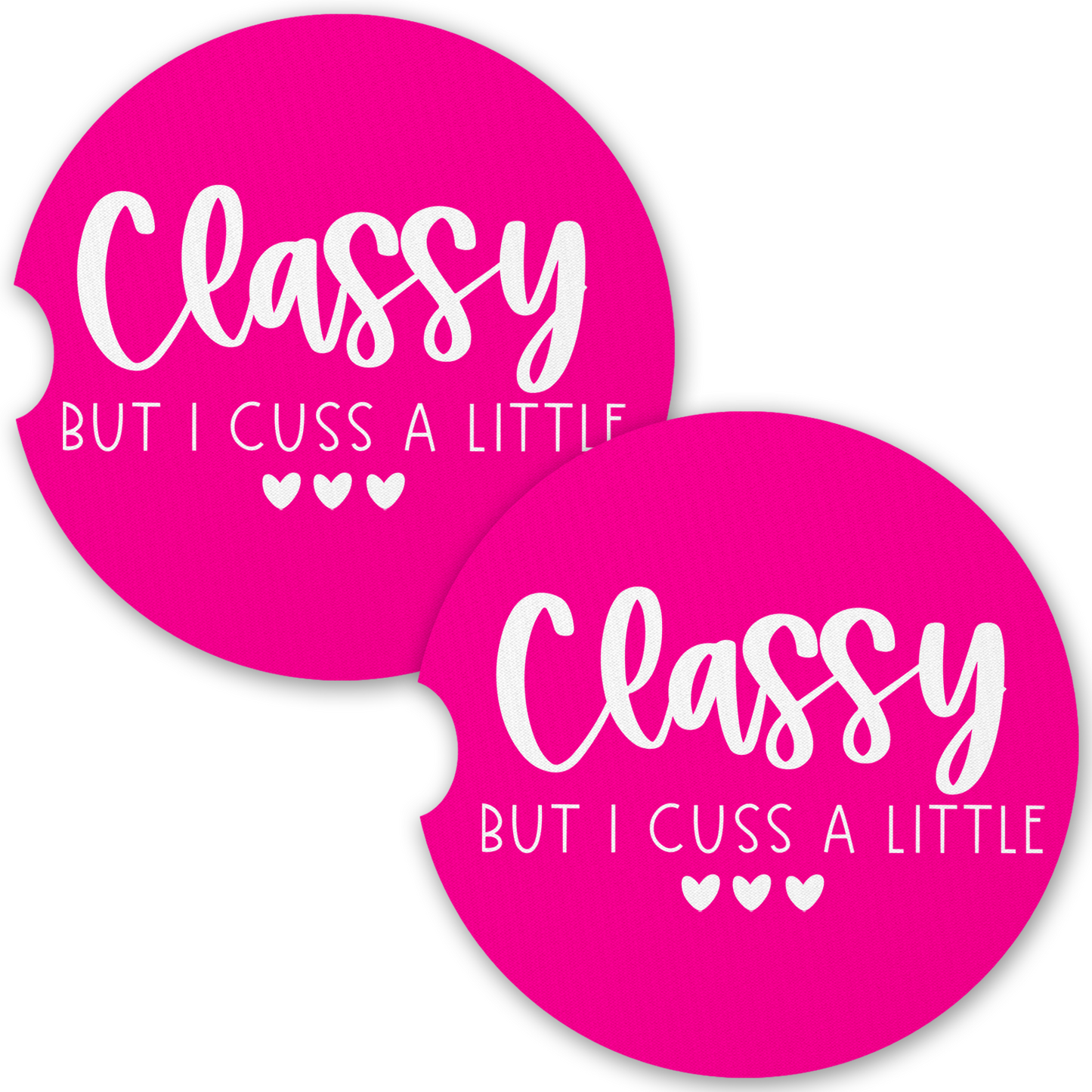 Classy But I Cuss A Little Car Coaster Set (Set of 2)