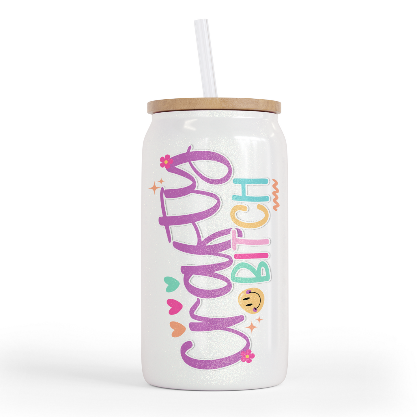 Crafty Bitch 16 Oz Shimmer Glass Jar