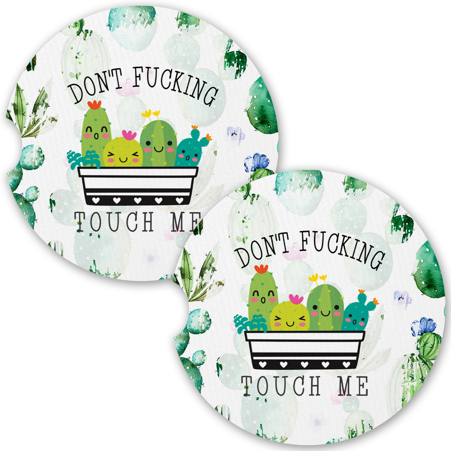 Don't Touch Me Car Coaster Set (Set of 2)