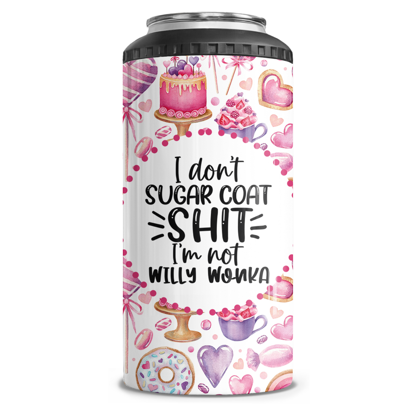 I Don't Sugar Coat Shit 4 in 1 Can Cooler
