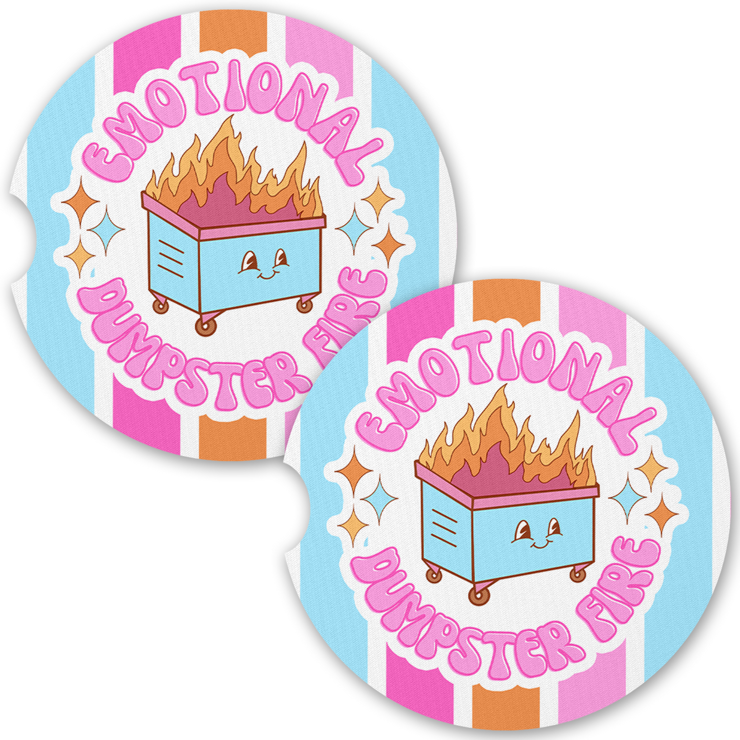 Emotional Dumpster FIre Coaster Set