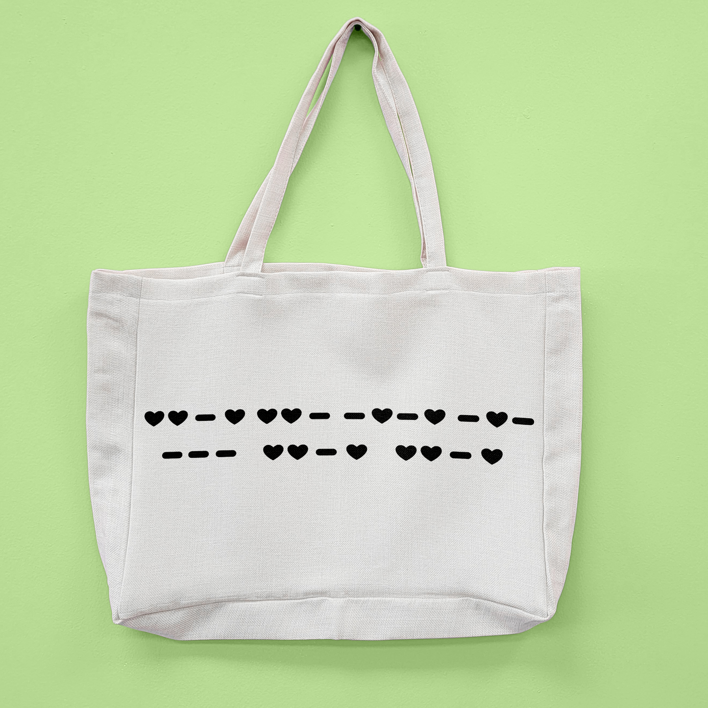 Fuck Off Morse Code Oversized Tote Bag