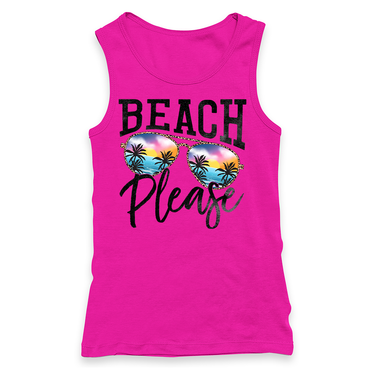 Beach Please Racerback Tank