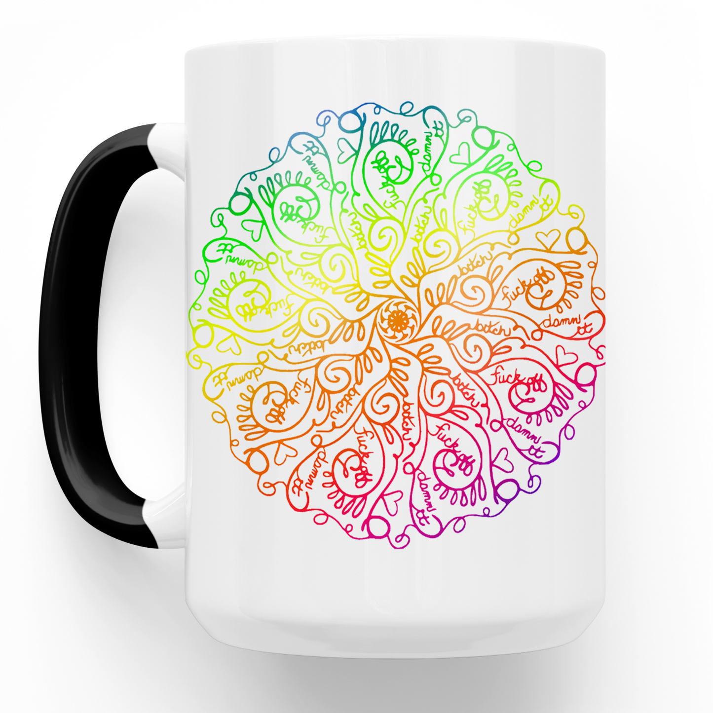 Sweary Mandala 15 Oz Ceramic Mug
