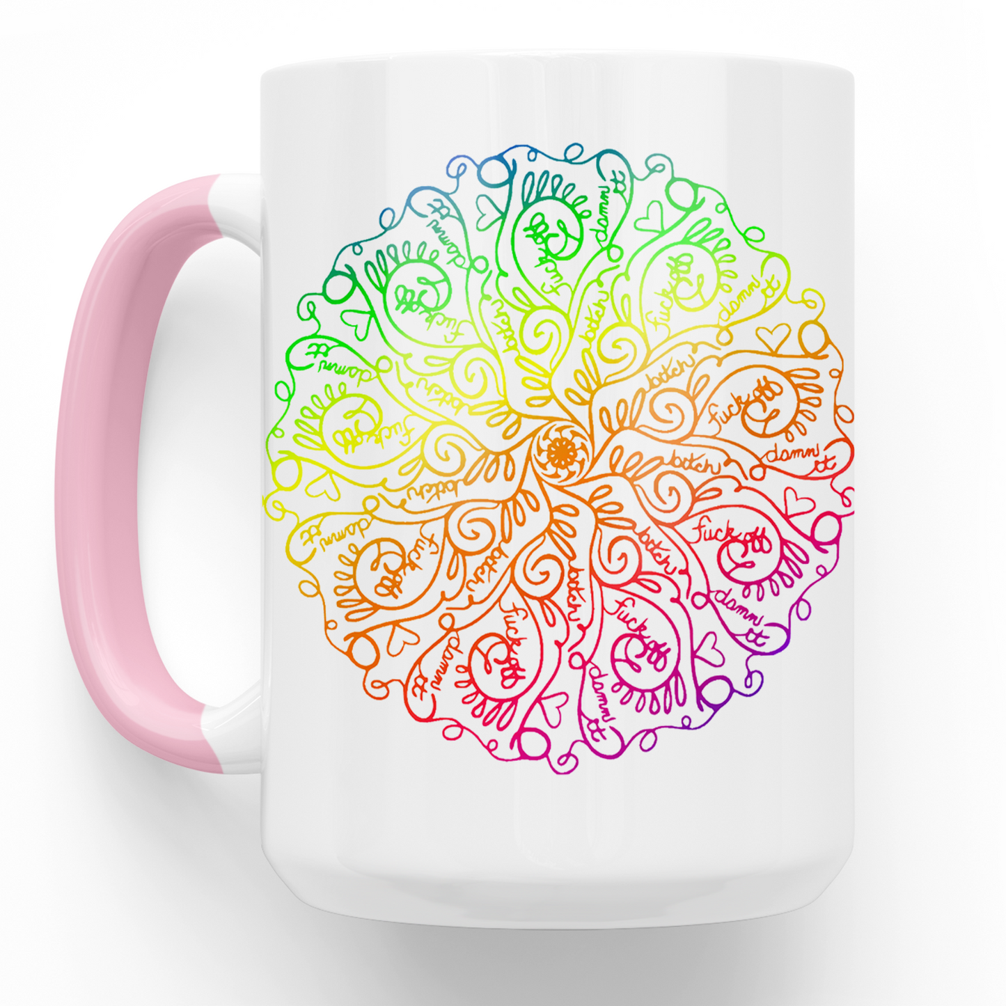 Sweary Mandala 15 Oz Ceramic Mug