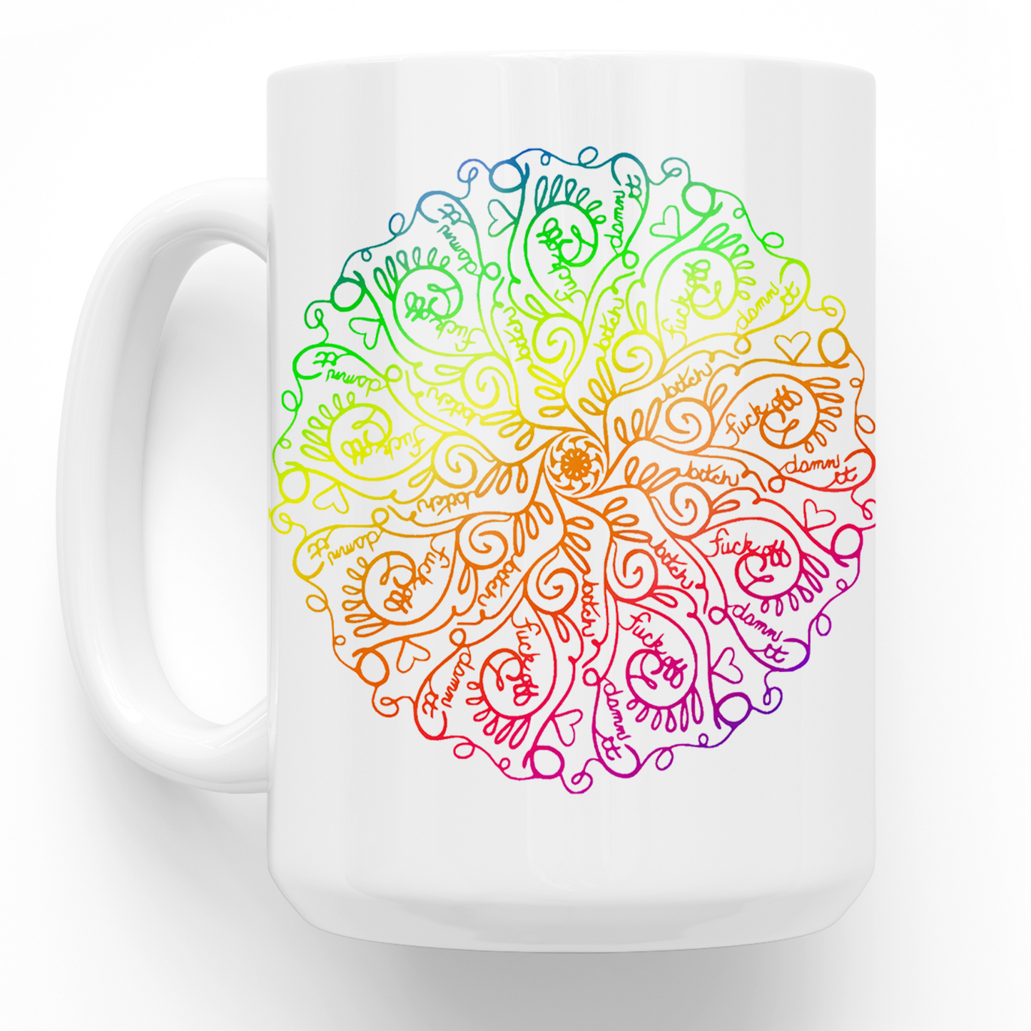 Sweary Mandala 15 Oz Ceramic Mug