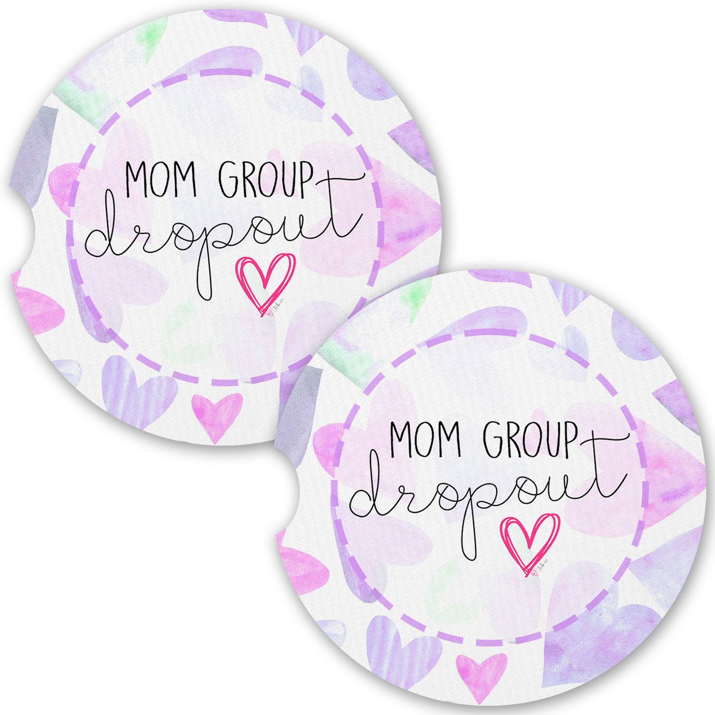 Mom Group Dropout Car Coaster Set (Set of 2)