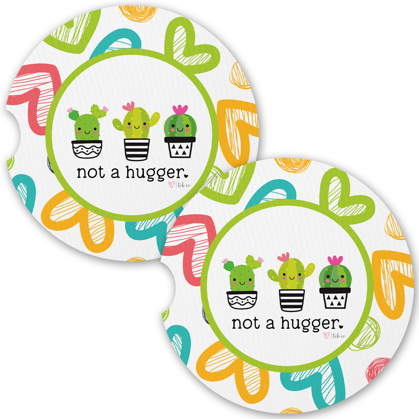 Not A Hugger Car Coaster Set (Set of 2)