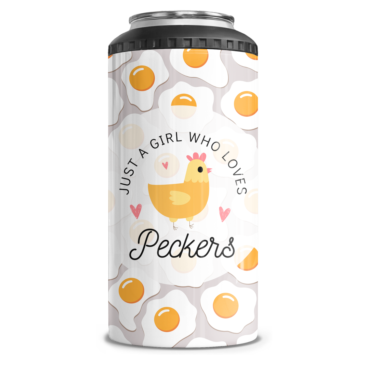 Just A GIrl Who Loves Peckers 4 in 1 Can Cooler