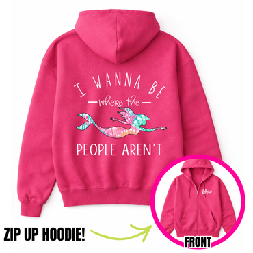 Where The People Aren't Zip-Up Hoodie