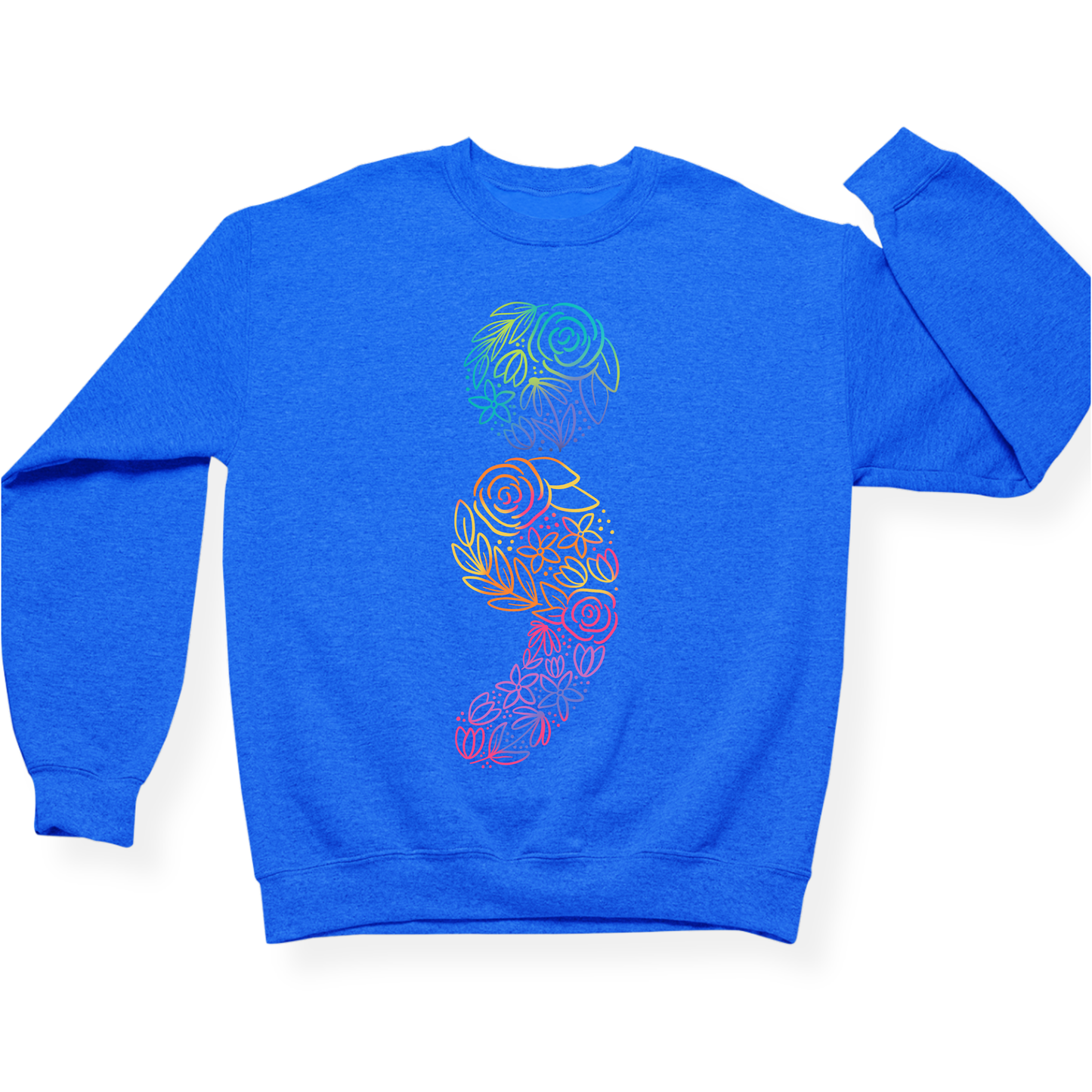 Floral Semicolon Crewneck