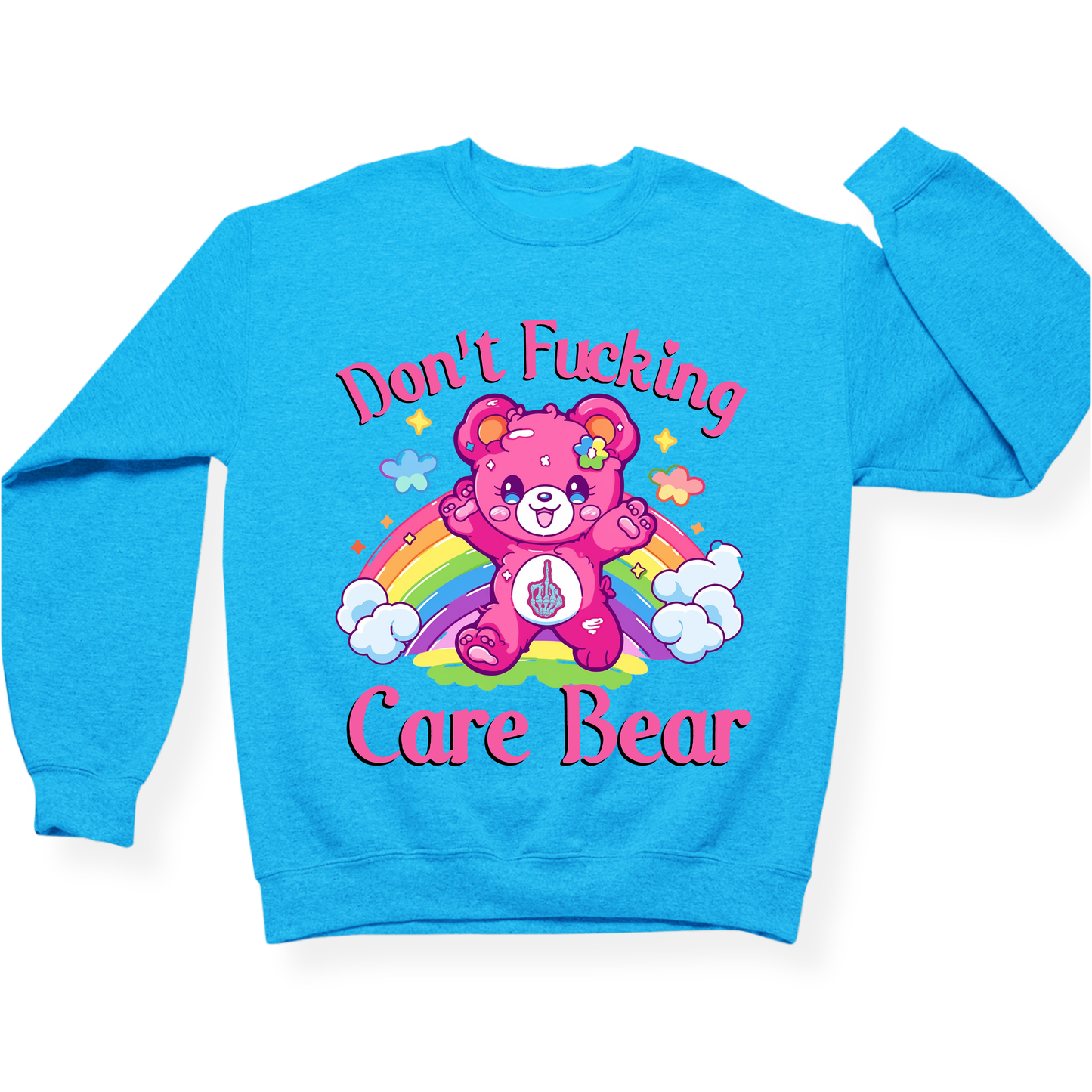 Don't Fucking Care Bear Crewneck