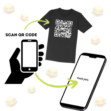 Funny Fuck You QR Code Men's TShirt (Tall)