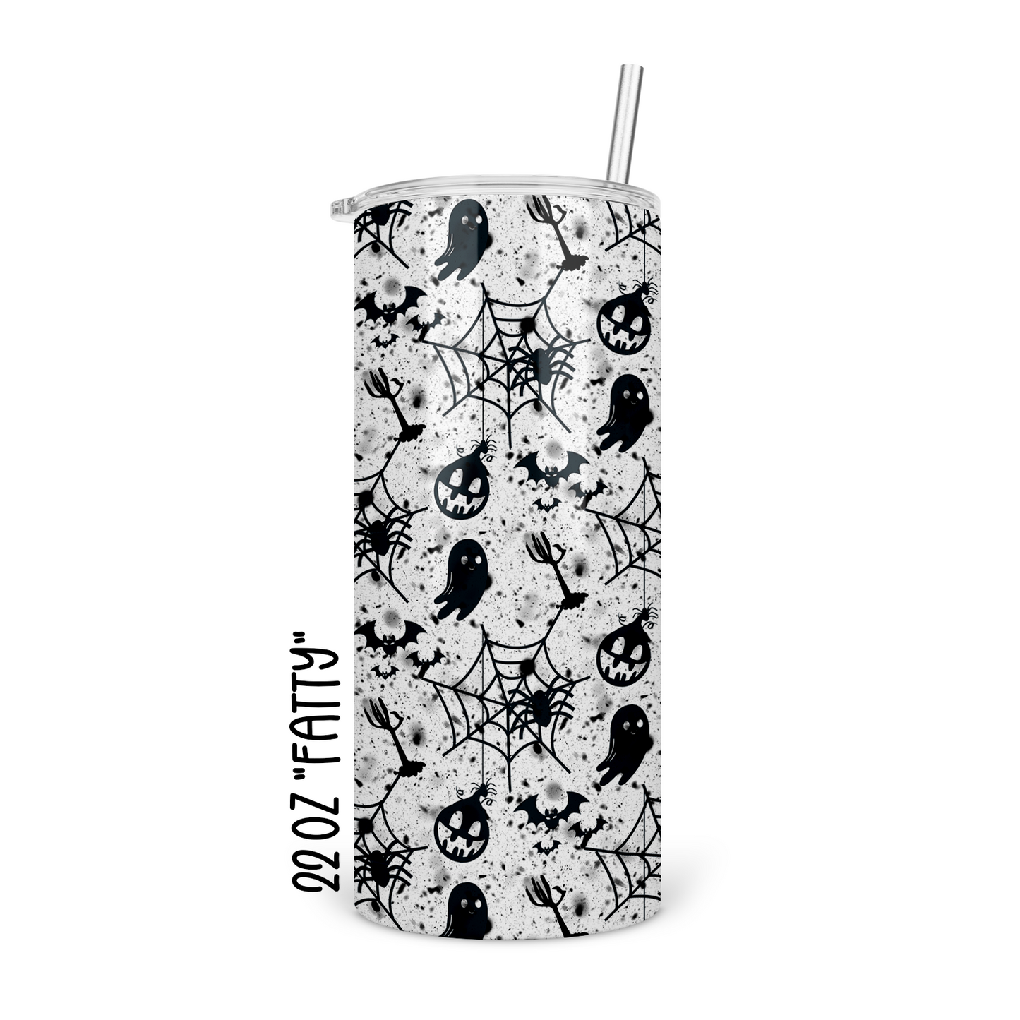 Halloween Splatter Skinny Tumbler
