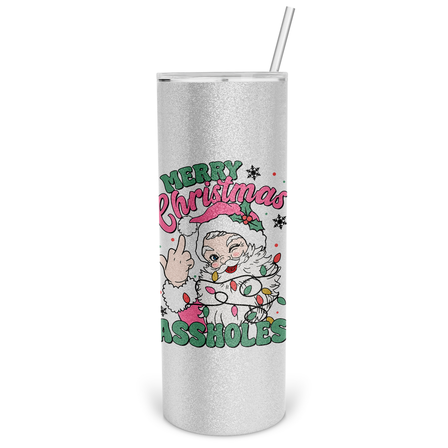 Merry Christmas Assholes Tumbler