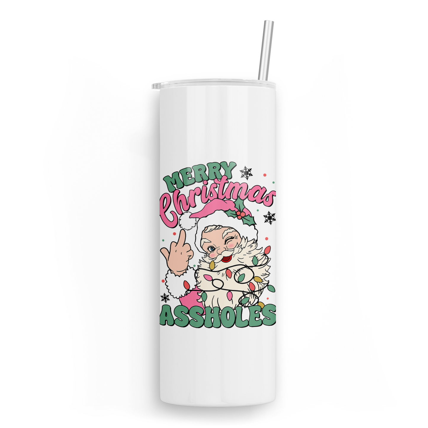 Merry Christmas Assholes Tumbler
