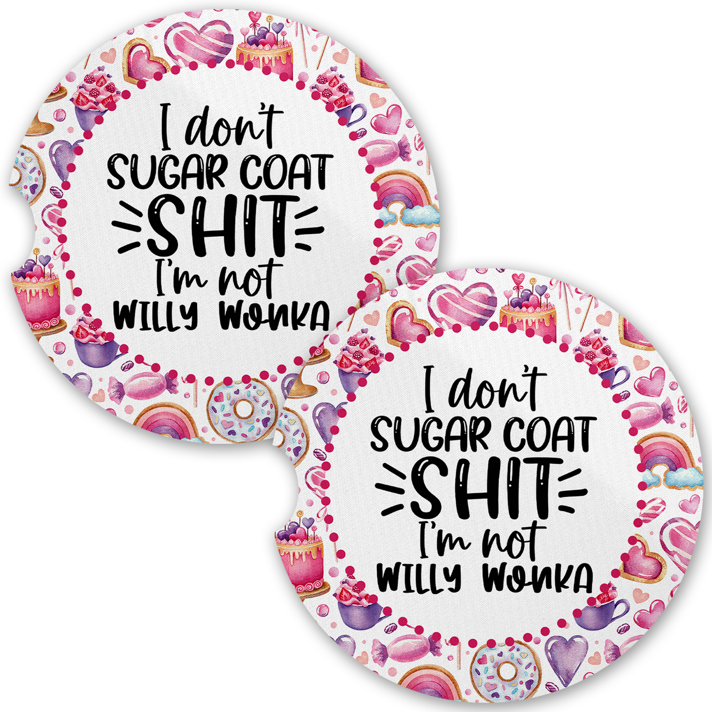 I'm Not Willy Wonka Car Coaster Set (Set of 2)