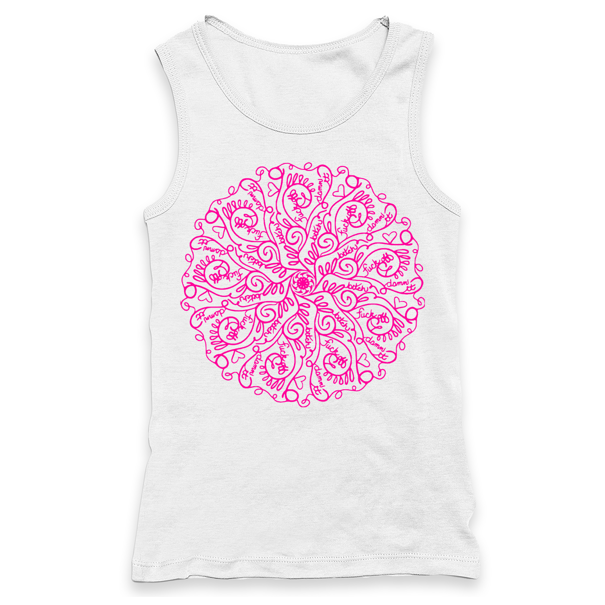 Curse Word Mandala Racerback Tank
