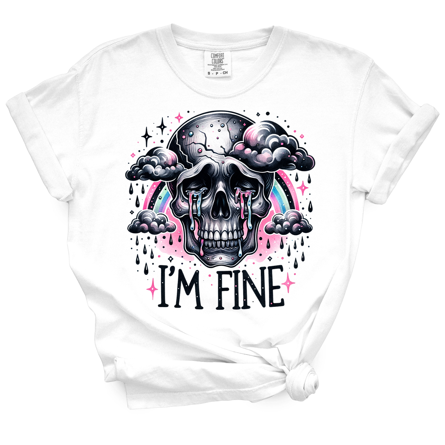 I'm Fine Skull TShirt
