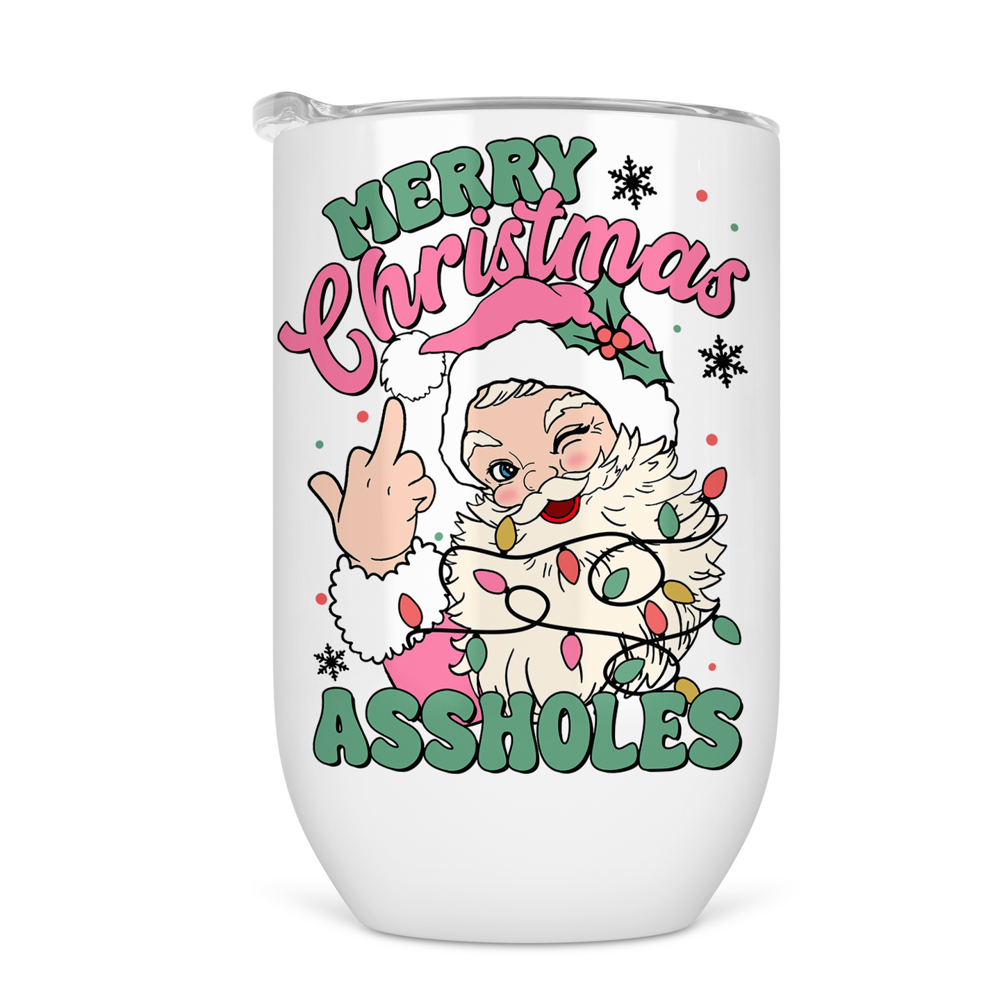 Merry Christmas Assholes Tumbler