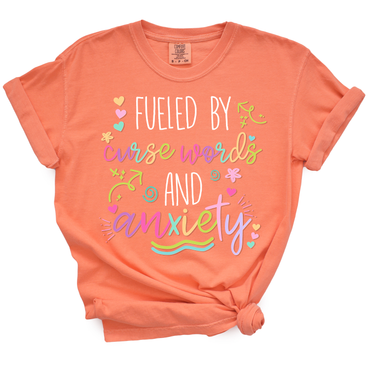 Fueled by Anxiety and Curse Words Tshirt