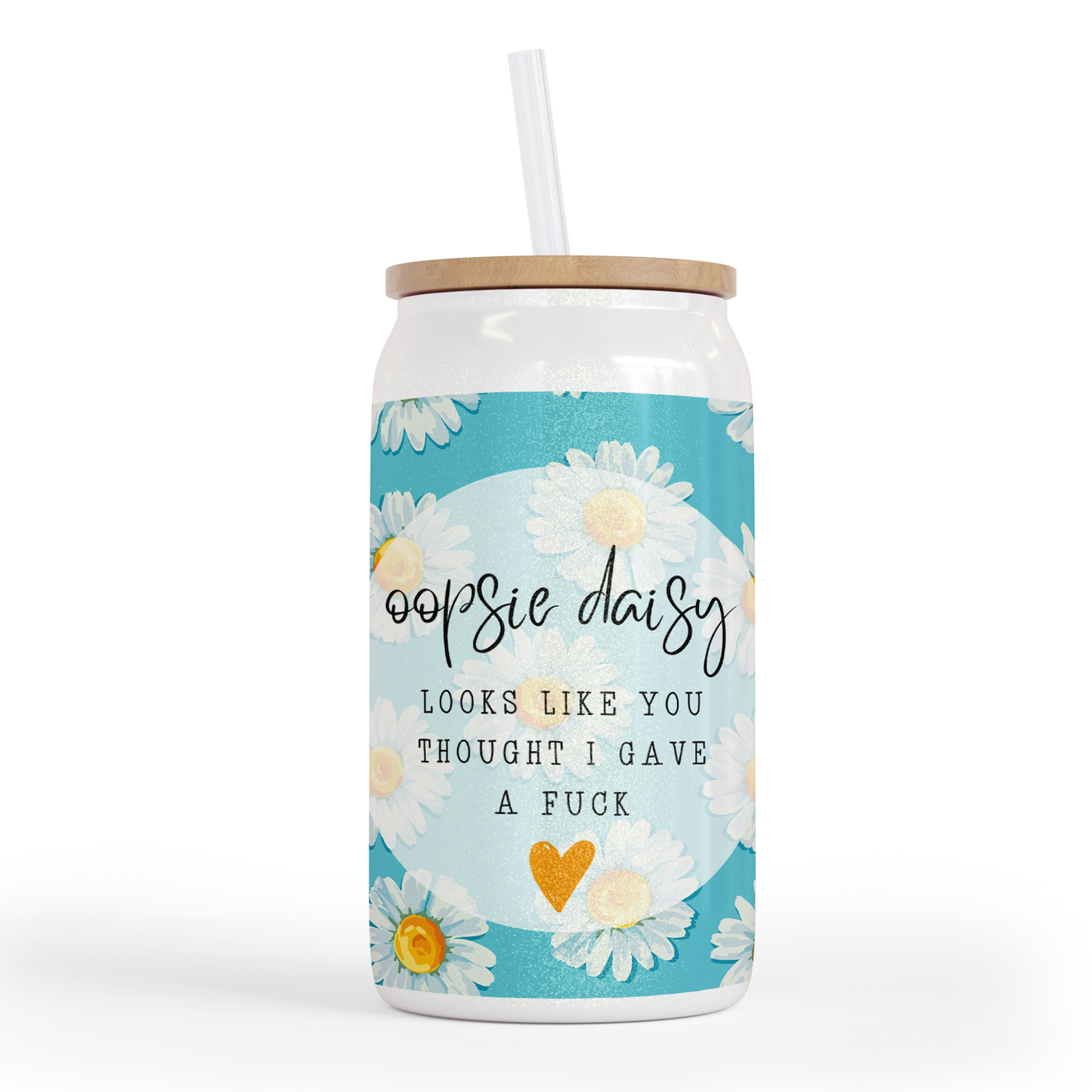 Oopsie Daisy 16 Oz Shimmer Glass Jar