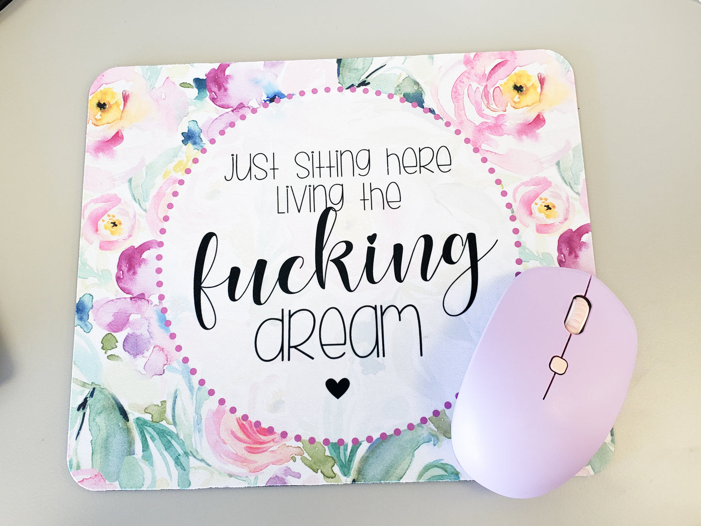 Living The Fucking Dream Mousepad & Coaster Set