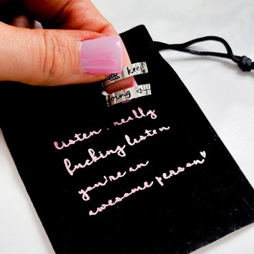 Keep Fucking Going Stainless Steel Ring