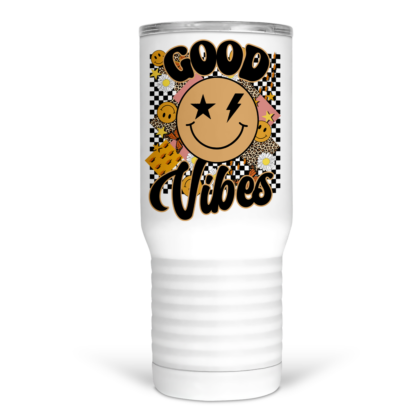 Good Vibes 20 Oz Travel Tumbler
