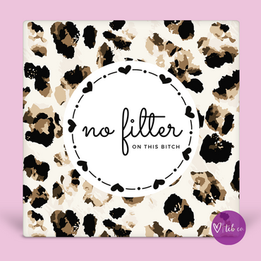 No Filter On This Bitch Desk Sign