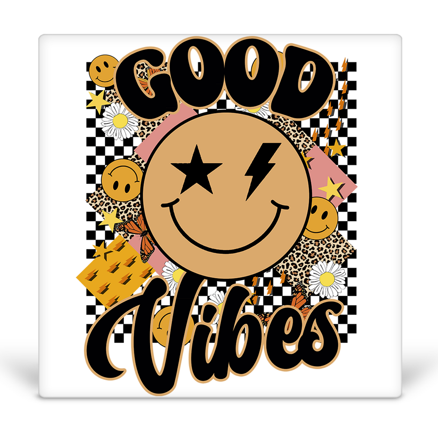 Good Vibes Desk Sign