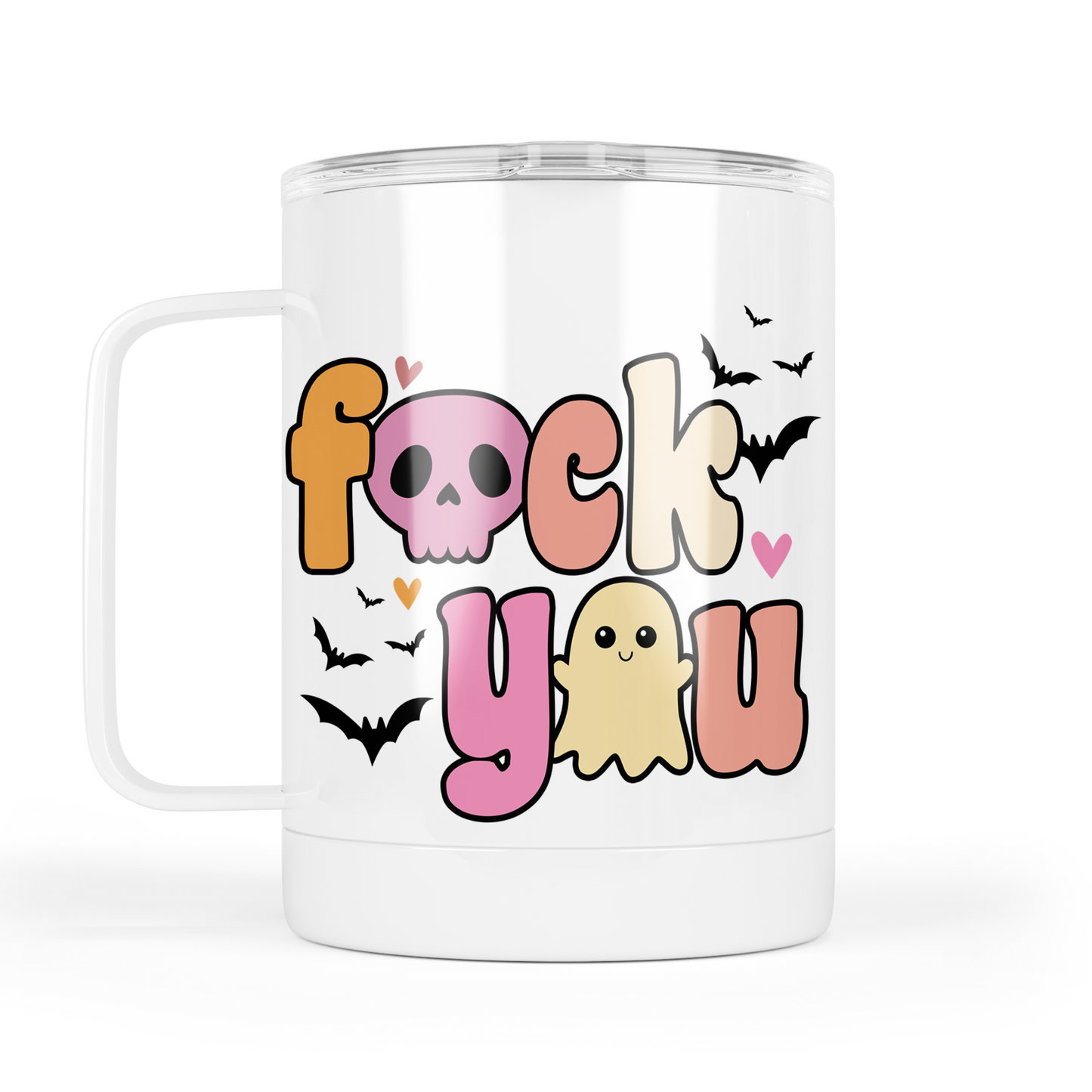 Fuck You Halloween Mug With Lid