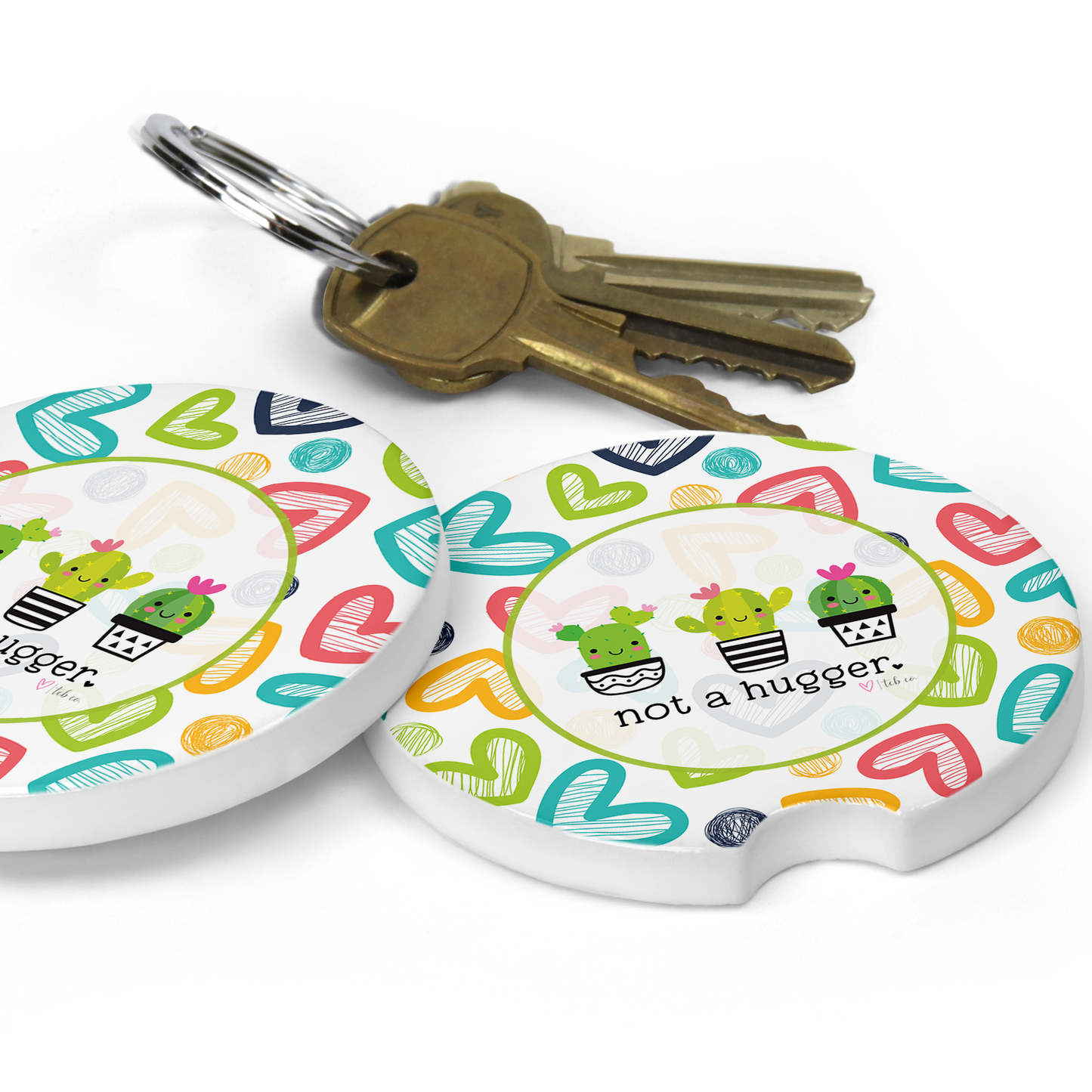 Not A Hugger Car Coaster Set (Set of 2)