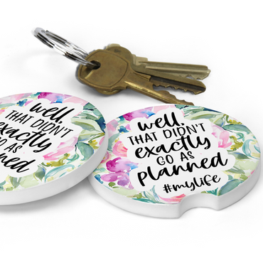 Well That Didn't Exactly Go As Planned Car Coaster Set (Set of 2)