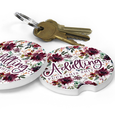 Adulting, Fuck This Shit Car Coaster Set (Set of 2)