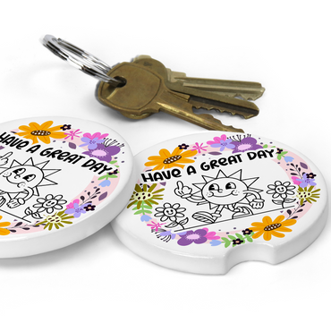 Have A Great Day Car Coaster Set (Set of 2)