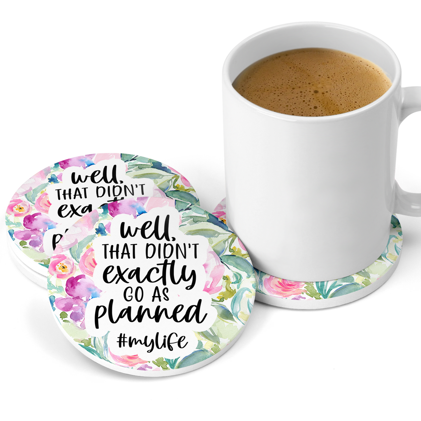 Well That Didn't Exactly Go As Planned Sandstone Coaster Set