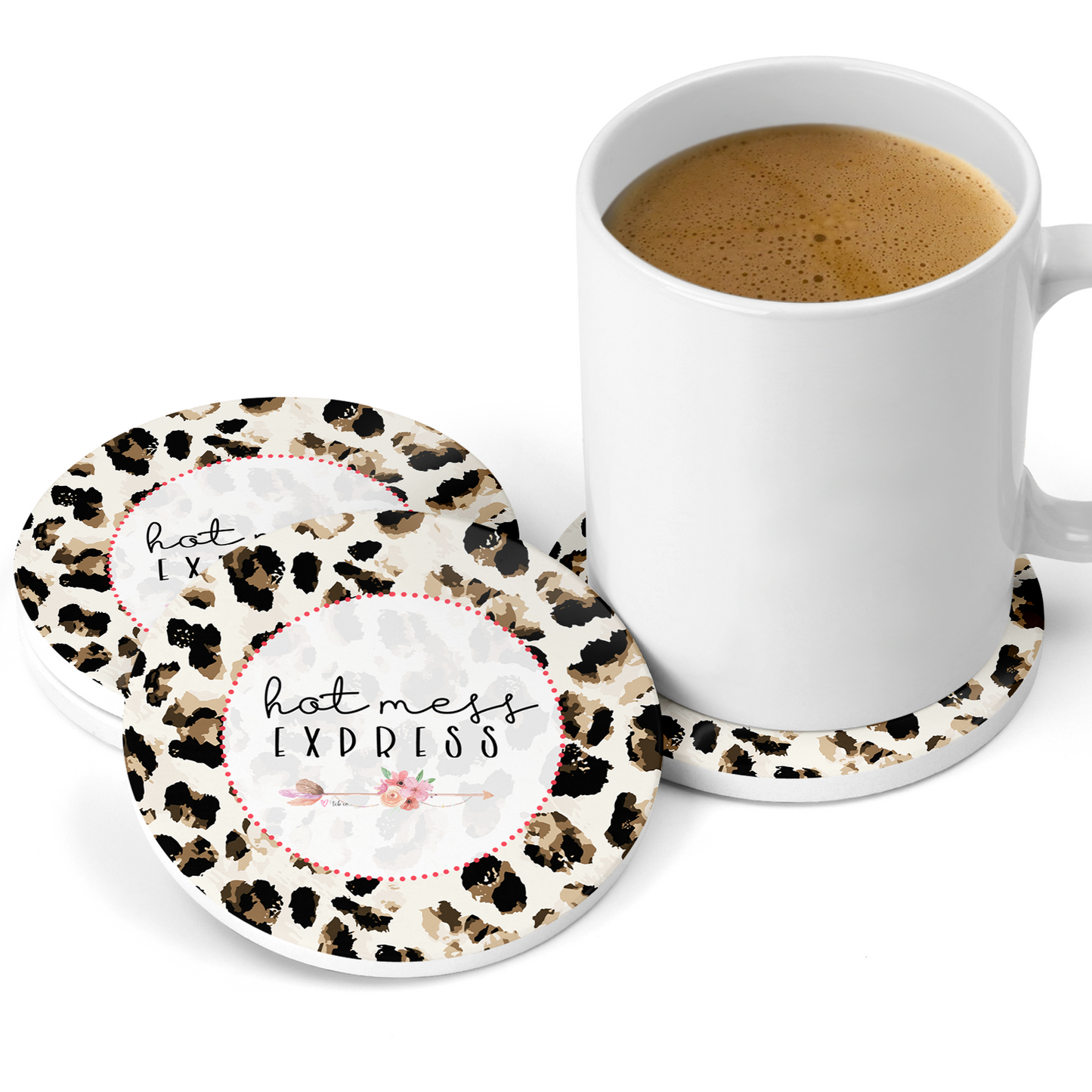 Hot Mess Express Sandstone Coaster Set