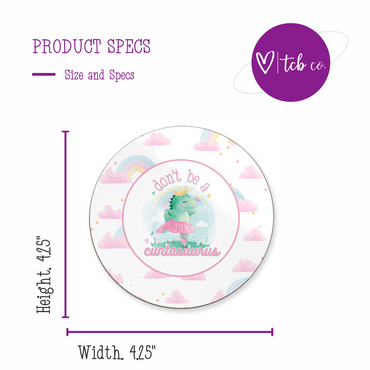 Don't Be A Cuntasaurus Sandstone Coaster Set