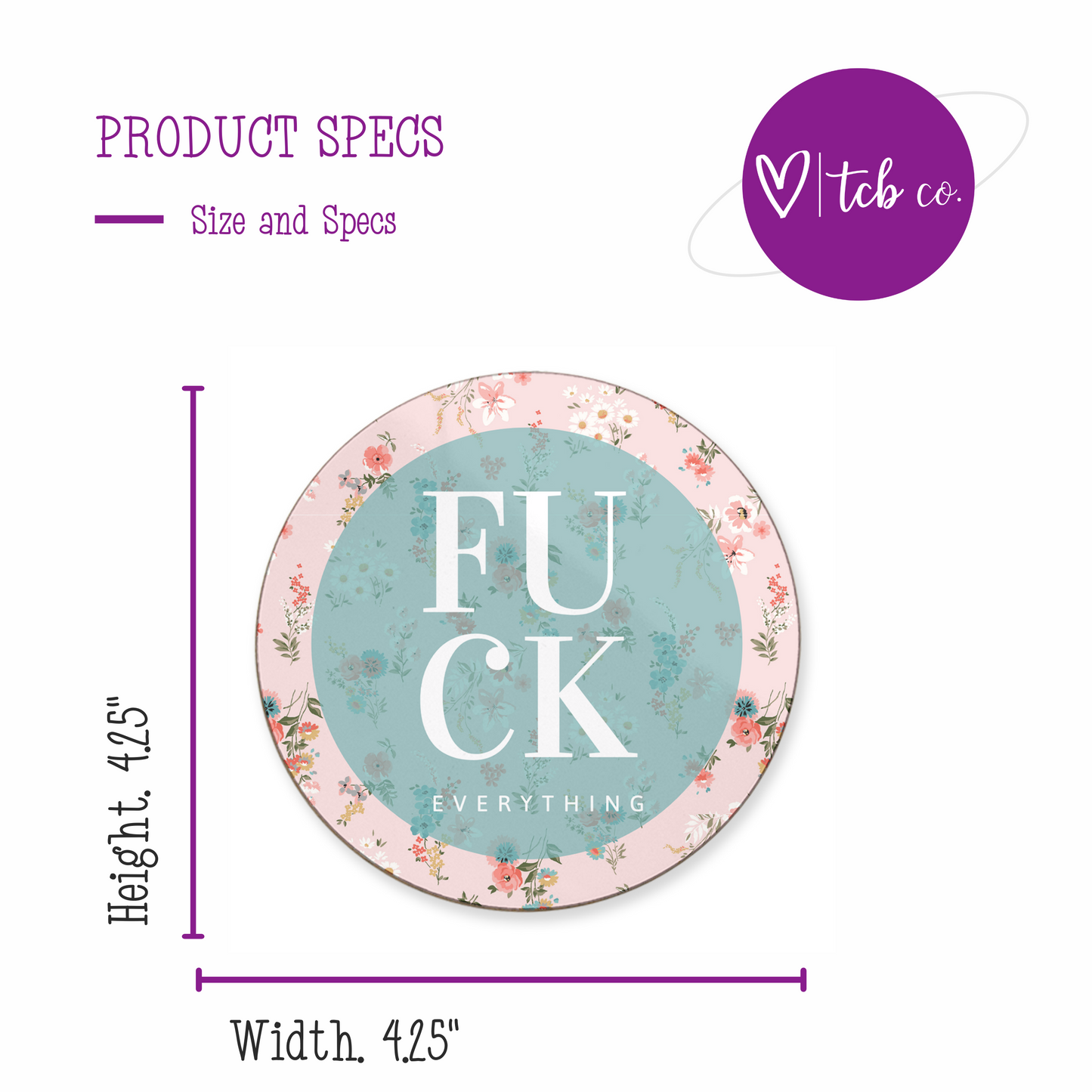 Fuck Everything Mousepad & Coaster Set