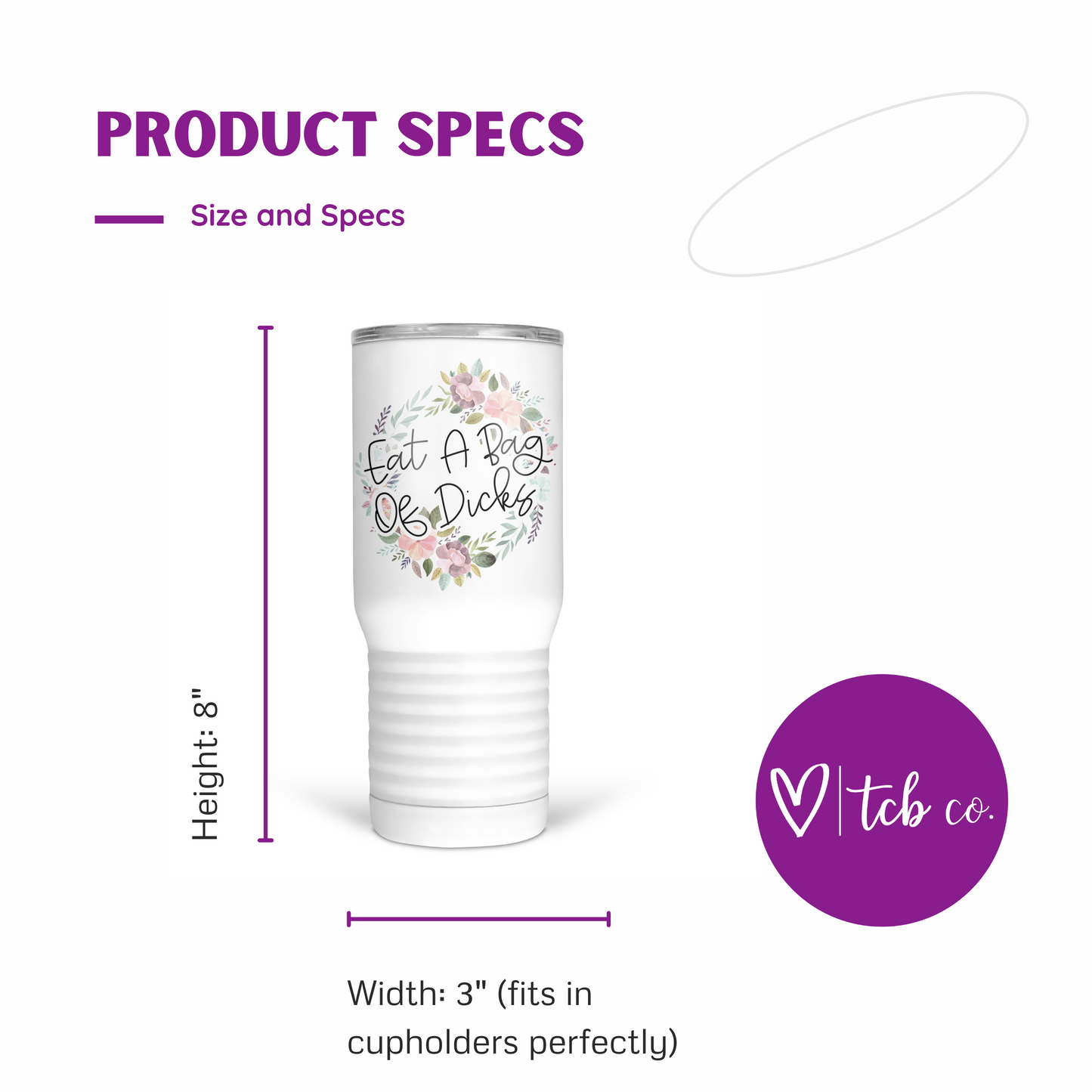 Eat A Bag Of Dicks 20 Oz Travel Tumbler